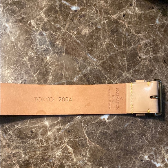 Rare, Louis Vuitton 1854 - 2004 Tan Leather Bracelet, celebrating 150 years, EUC - Picture 10 of 11